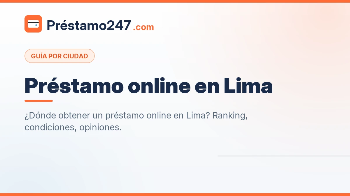 Préstamos online por ciudades del Perú