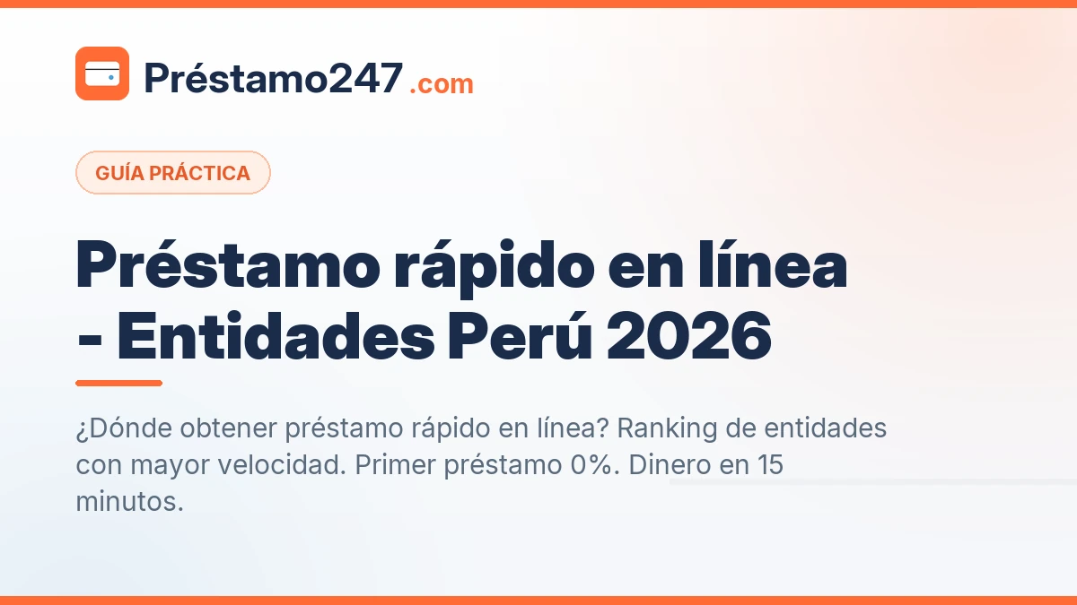 Préstamos online en Perú - Dinero urgente